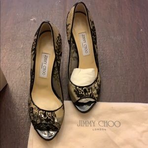 Jimmy Choo Luna Black Lace heels 39.5